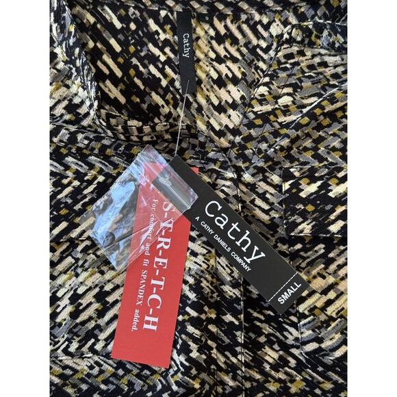 Cathy Daniels Women's Small Blouse Stretch New Work Wedding Travel Lightweight - Picture 4 of 7